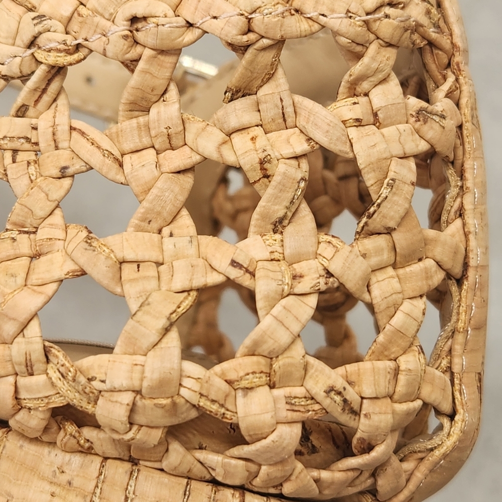 Antonio Melani Heeled Sandals 9.5 Tan Cork Woven Gretel Boho Cottagecore New$140 - Picture 11 of 16